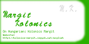 margit kolonics business card